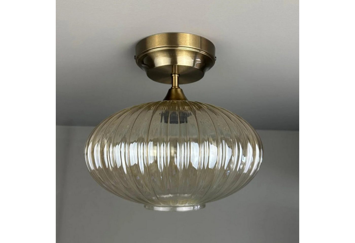 Bamyum Deckenleuchte Elegant Glas Retro Deckenleuchte, ohne Leuchtmittel
