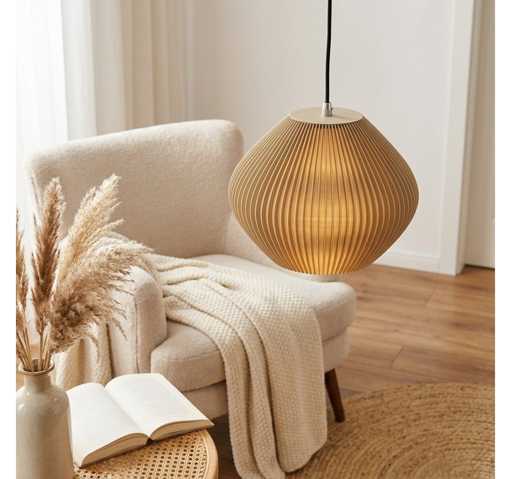 Roomberry Lampenschirm für Hängelampe & Pendelleuchte Esstisch, Boho, E27, Ø 25-35 cm, Drupa, für Deckenlampe im Schlafzimmer Bild 5