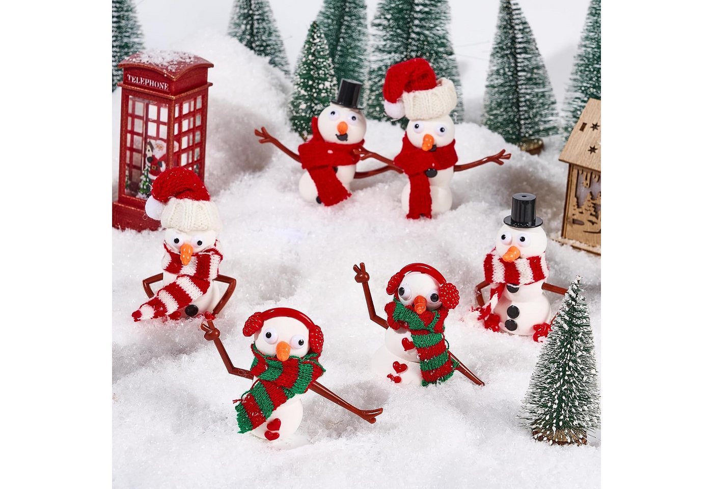 JOYIN Kreativset JOYIN Schneemann-Bastelset für Weihnachten, 3 Stück Bild 3
