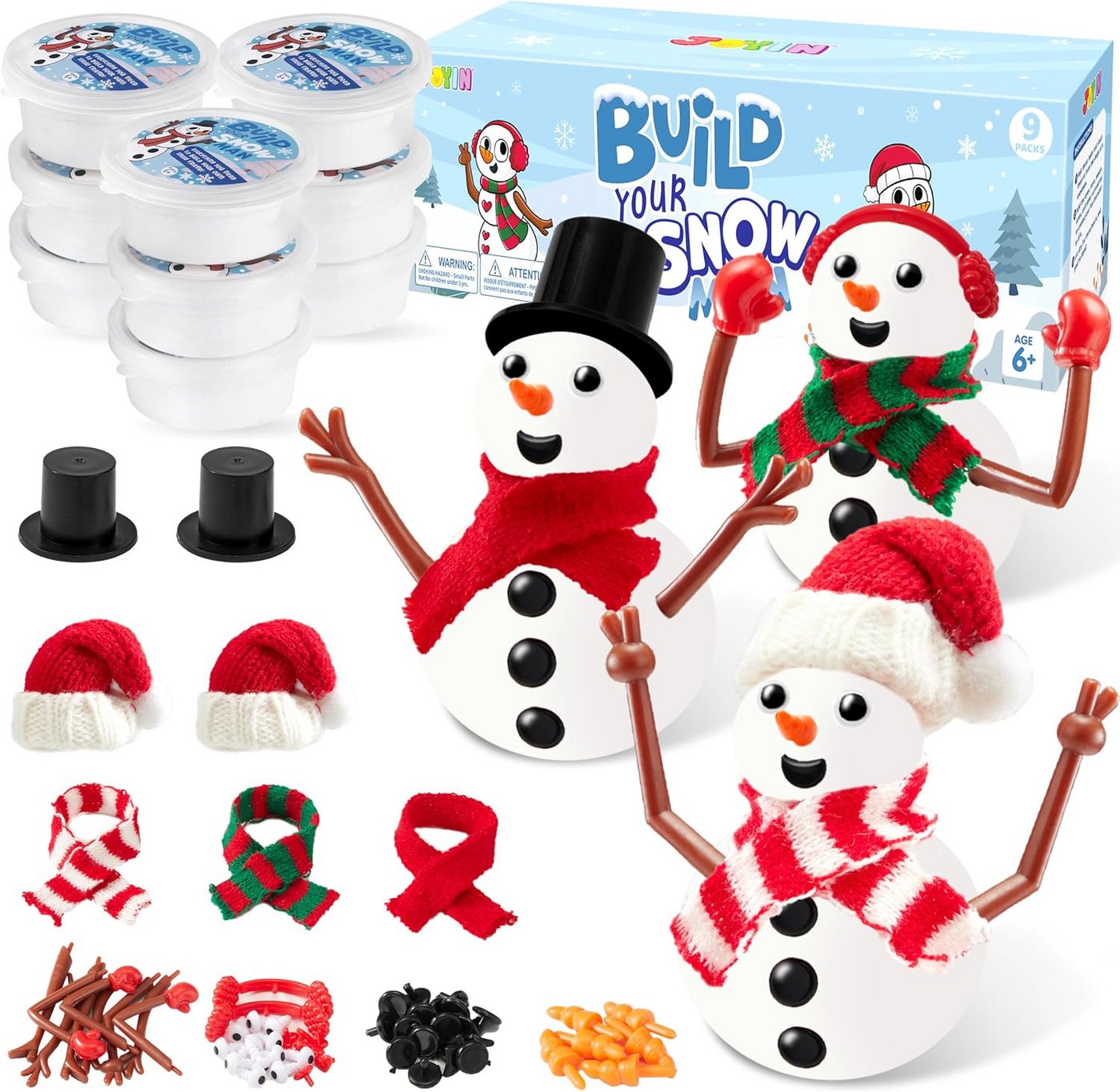 JOYIN Kreativset JOYIN Schneemann-Bastelset für Weihnachten, 3 Stück Bild 4