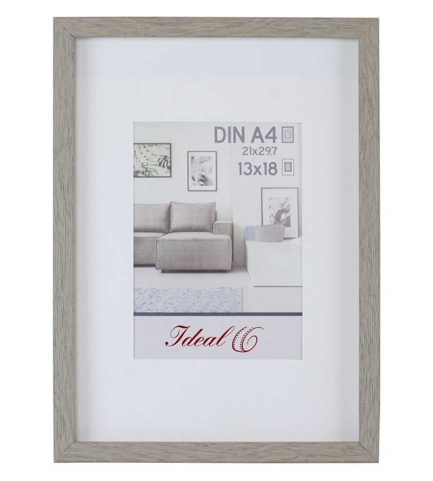 IDEAL TREND Bilderrahmen Madrid Elegante Bildpräsentation Kunststoff Bilderrahmen Holzoptik Fot