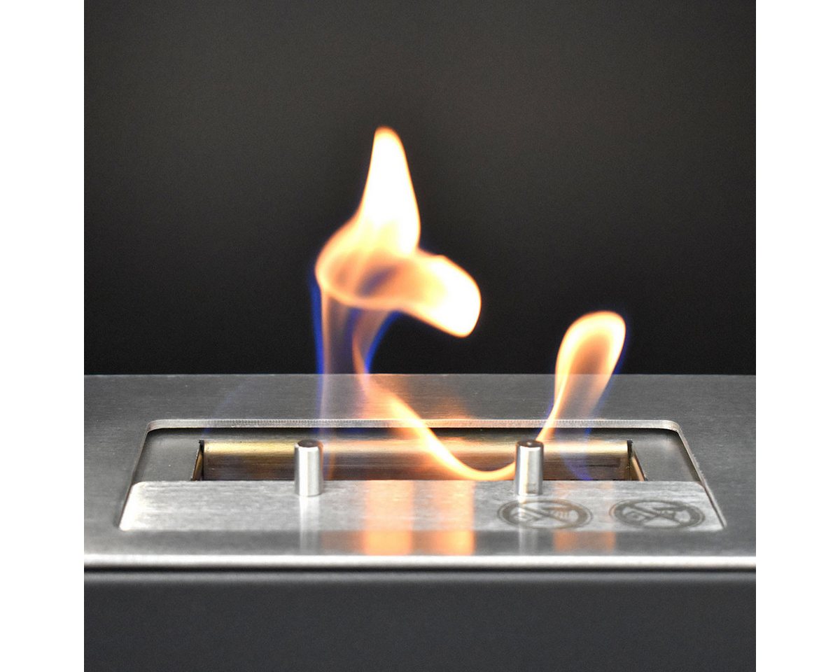 GLOW FIRE Echtfeuer-Dekokamin Ethanolkamin Bergen Bioethanol Kamin, Sicherheitsbrenner,2 KW Heizleistung,4h Brenndauer