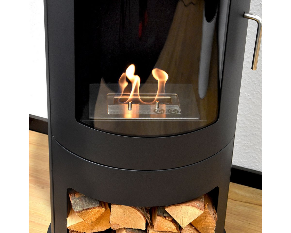 GLOW FIRE Echtfeuer-Dekokamin Ethanolkamin Bergen Bioethanol Kamin, Sicherheitsbrenner,2 KW Heizleistung,4h Brenndauer Bild 4