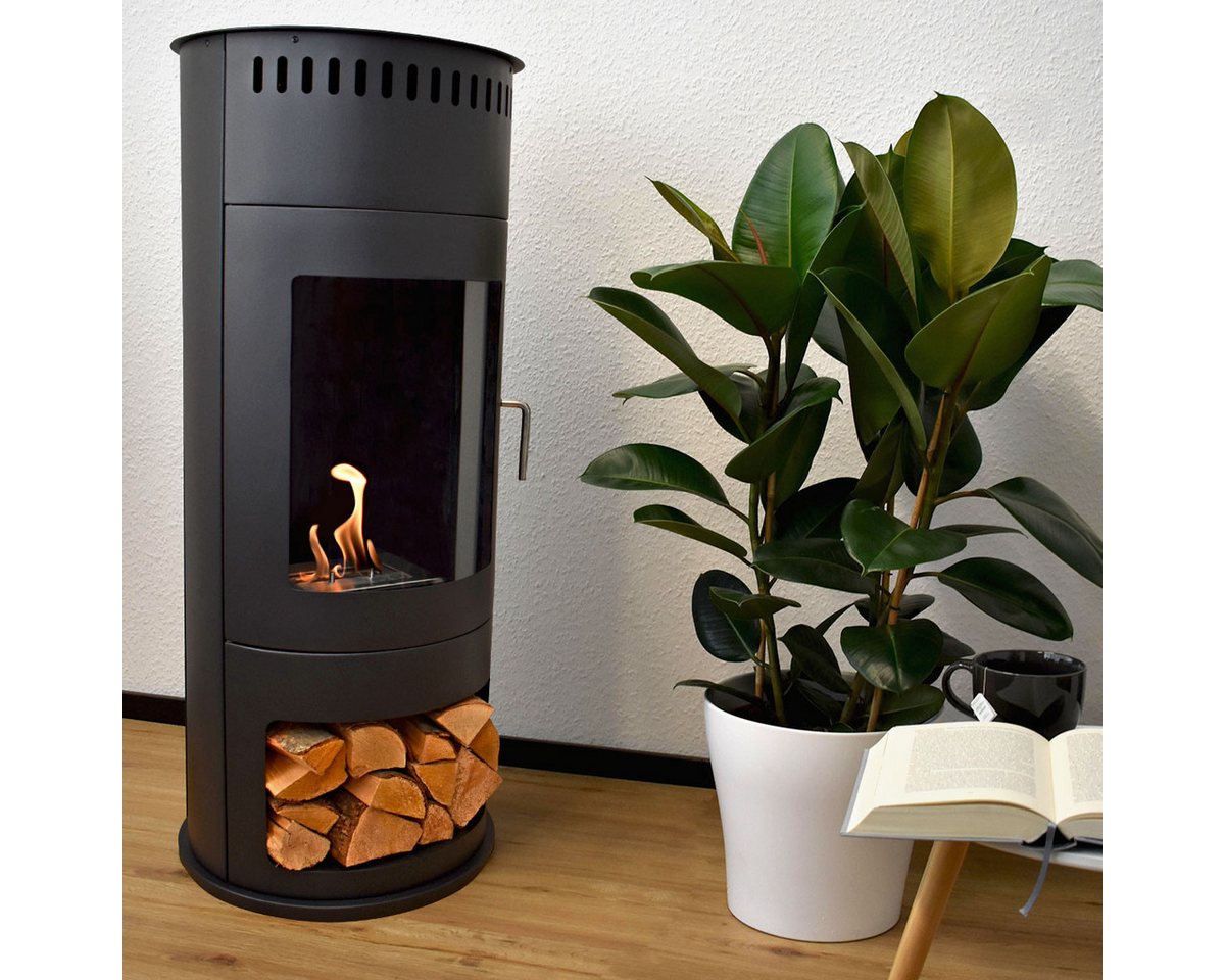 GLOW FIRE Echtfeuer-Dekokamin Ethanolkamin Bergen Bioethanol Kamin, Sicherheitsbrenner,2 KW Heizleistung,4h Brenndauer Bild 5