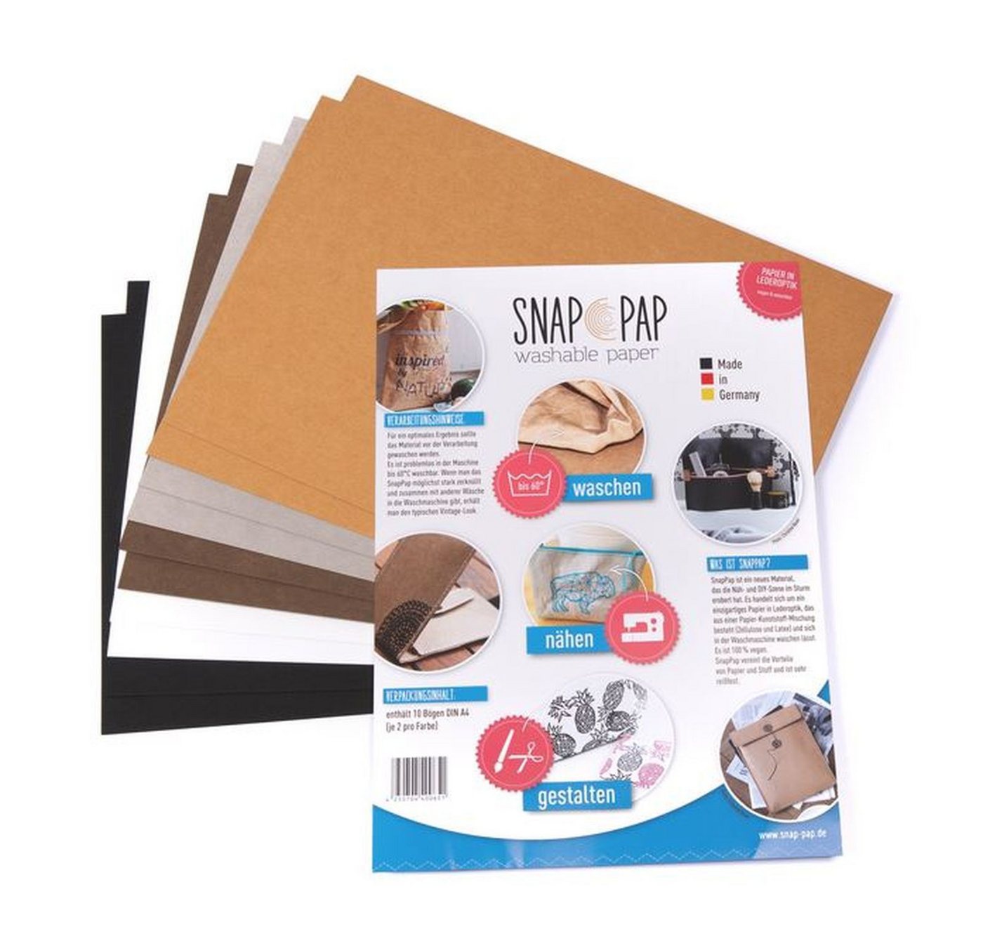Snaply Designpapier SnapPap, Lederoptik Bild 4