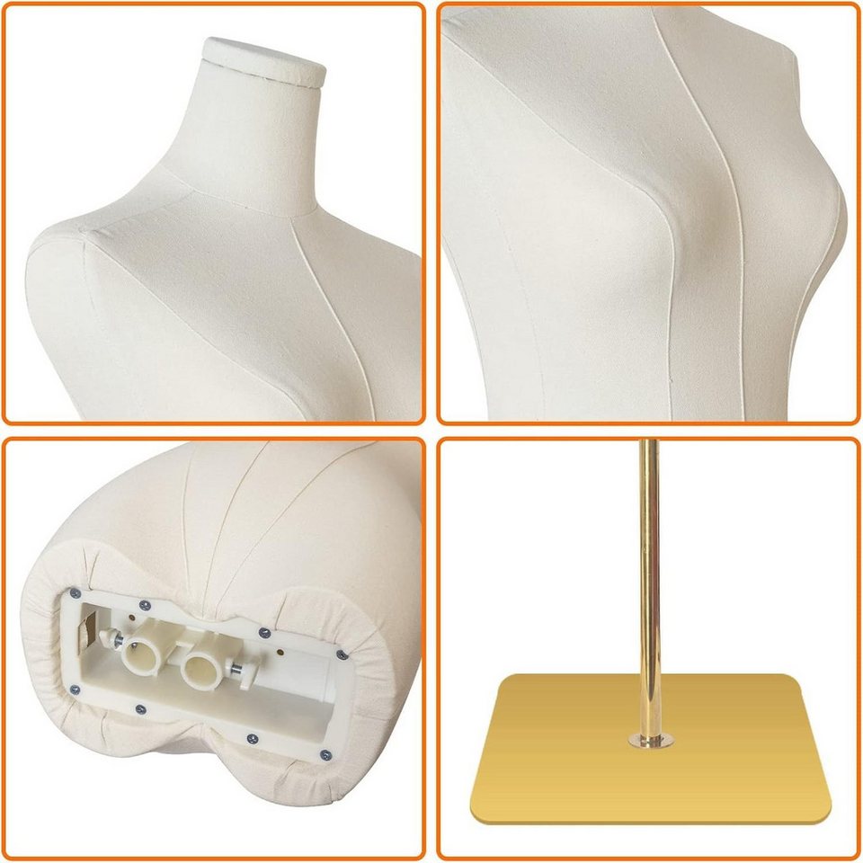 SHAREWIN Schneiderpuppe Schlanker Damen-Torso 50–70 Zoll höhenverstellbar, mit silbernem Metallständer für Kleidung und Schmuck
