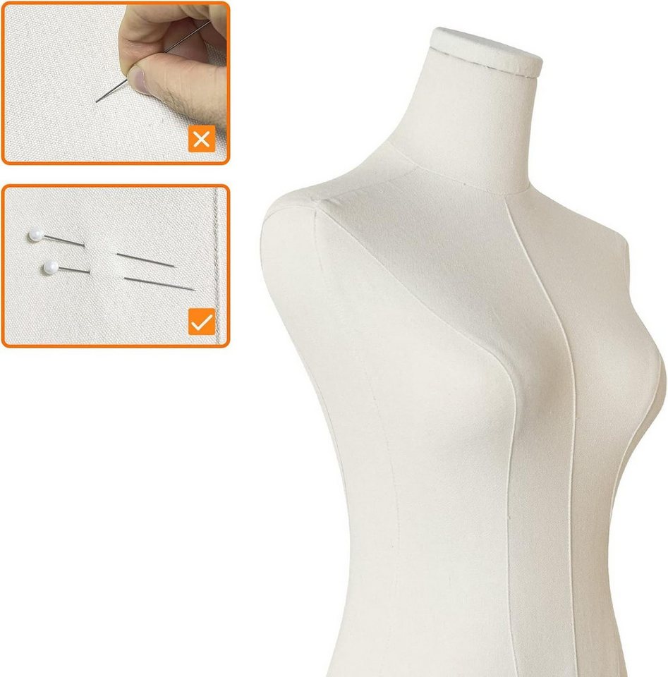 SHAREWIN Schneiderpuppe Schlanker Damen-Torso 50–70 Zoll höhenverstellbar, mit silbernem Metallständer für Kleidung und Schmuck Bild 4