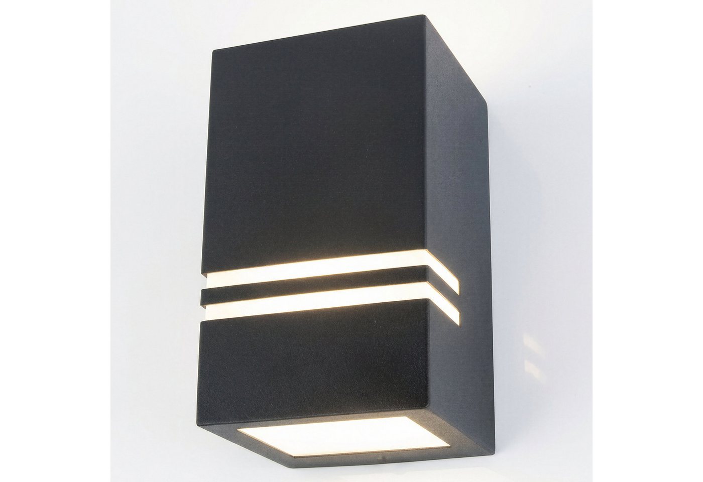 Grafner Außen-Wandleuchte Wandlampe Edelstahl Leuchte Lichtschein Down/Unten, ohne Leuchtmittel, Maße (B x H): Ca. 8,5 x 15cm Bild 4
