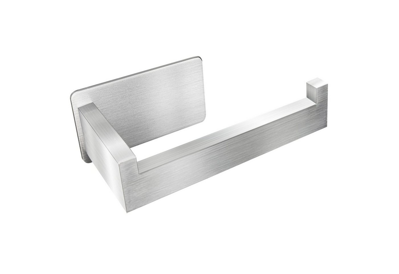 Montegoni Toilettenpapierhalter Edelstahl ohne Bohren, Klopapierhalter Selbstklebend (Rollenhalter, Papierhalter für Toilette Badezimmer Küche, Rostfrei, Silber, 1-St), Selbstklebend, Rostfrei