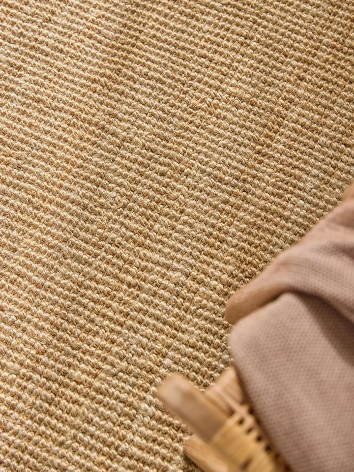 benuta Teppich Svea, quadratisch, Höhe: 5 mm, Hangefertigter Juteteppich, Wohnzimmer, Esszimmer, Schlafzimmer, Flur Bild 3