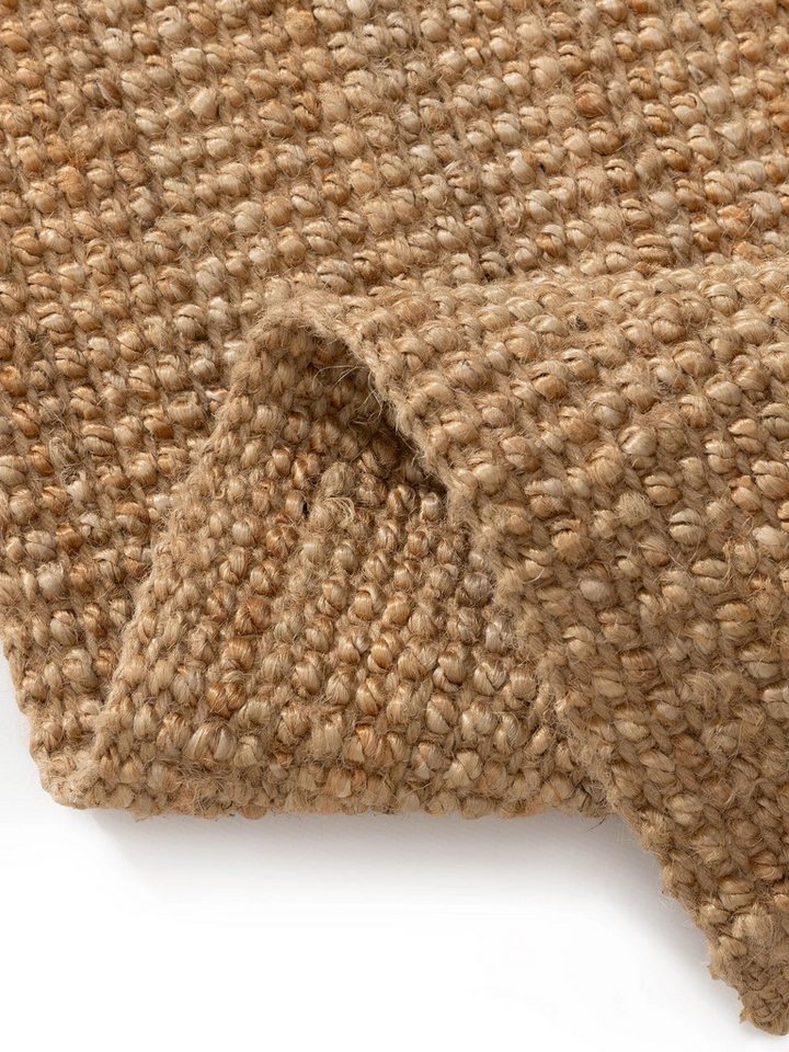 benuta Teppich Svea, quadratisch, Höhe: 5 mm, Hangefertigter Juteteppich, Wohnzimmer, Esszimmer, Schlafzimmer, Flur Bild 5