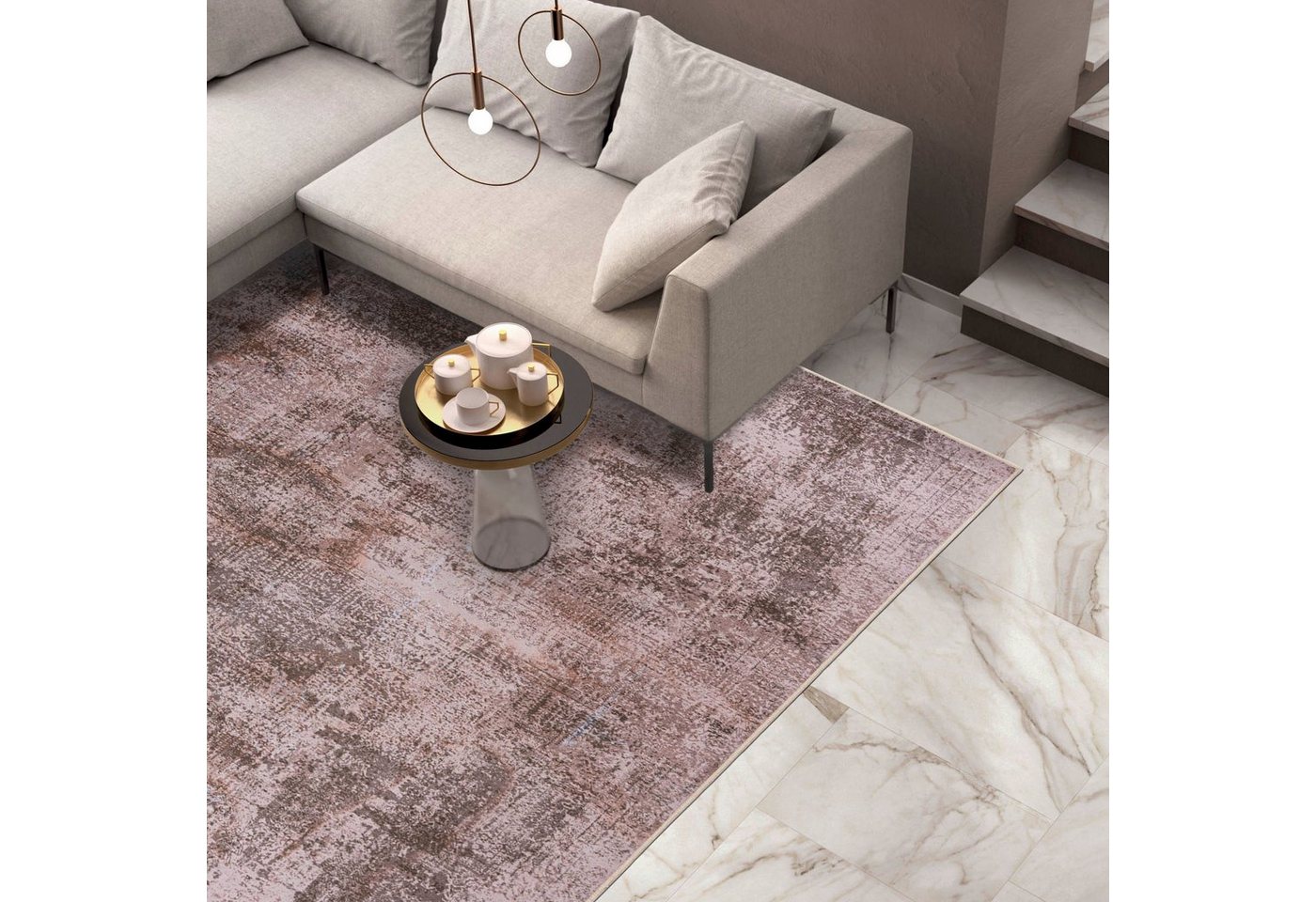 Mazovia Designteppich Modern Einfarbig Braun Wohnzimmer, Schlafzimmer, Esszimmer, Büro, Fußbodenheizung Bild 5