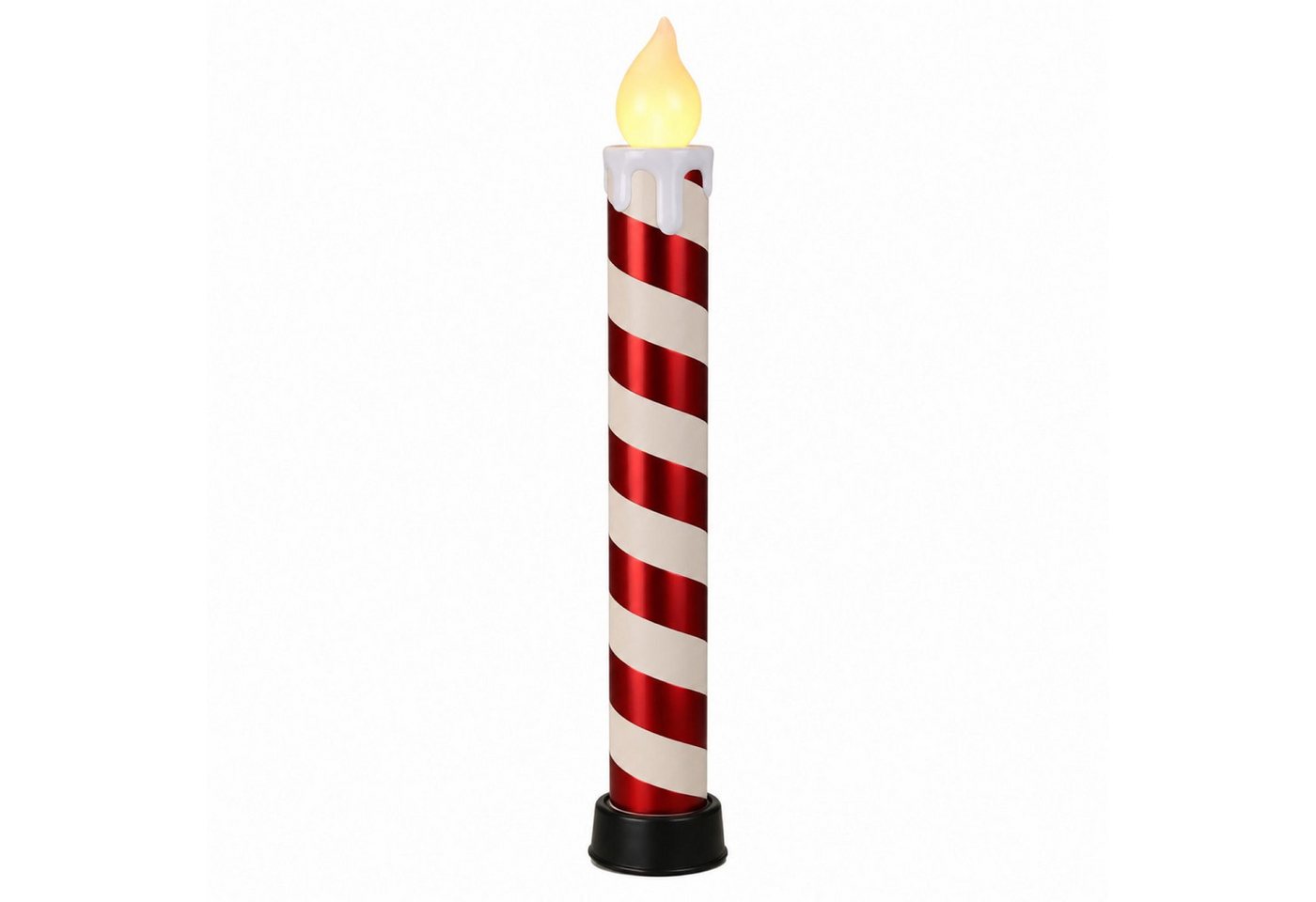 BURI Kugelleuchte LED Candy Kerze Outdoor 83cm Timer Zuckerstange Weihnachtskerze, 6 warmweiße LEDs, IP44, batteriebetrieben Bild 3