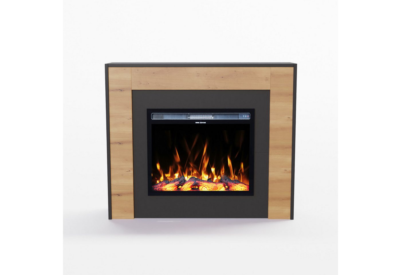 GARLIVO Elektrokamin Garlivo PISA Elektrokamin, täuschend echte Flamme mit Heizung und Knistereffekt Bild 3