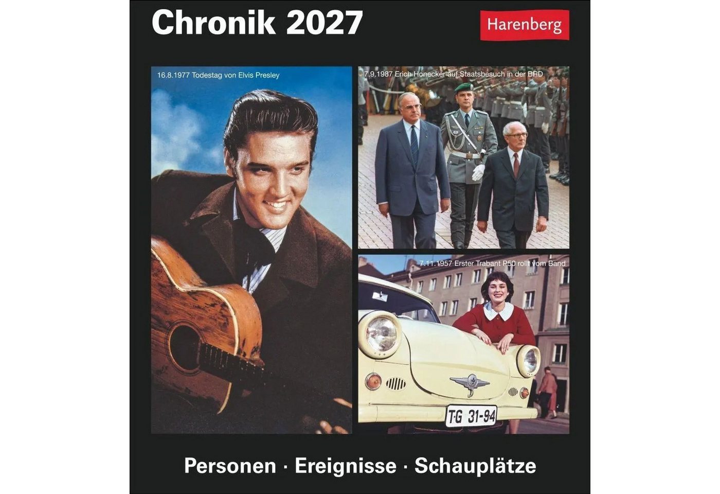 Harenberg Kalender Verlag Abreißkalender Chronik Tagesabreißkalender 2027 - Kulturkalender - Personen,...