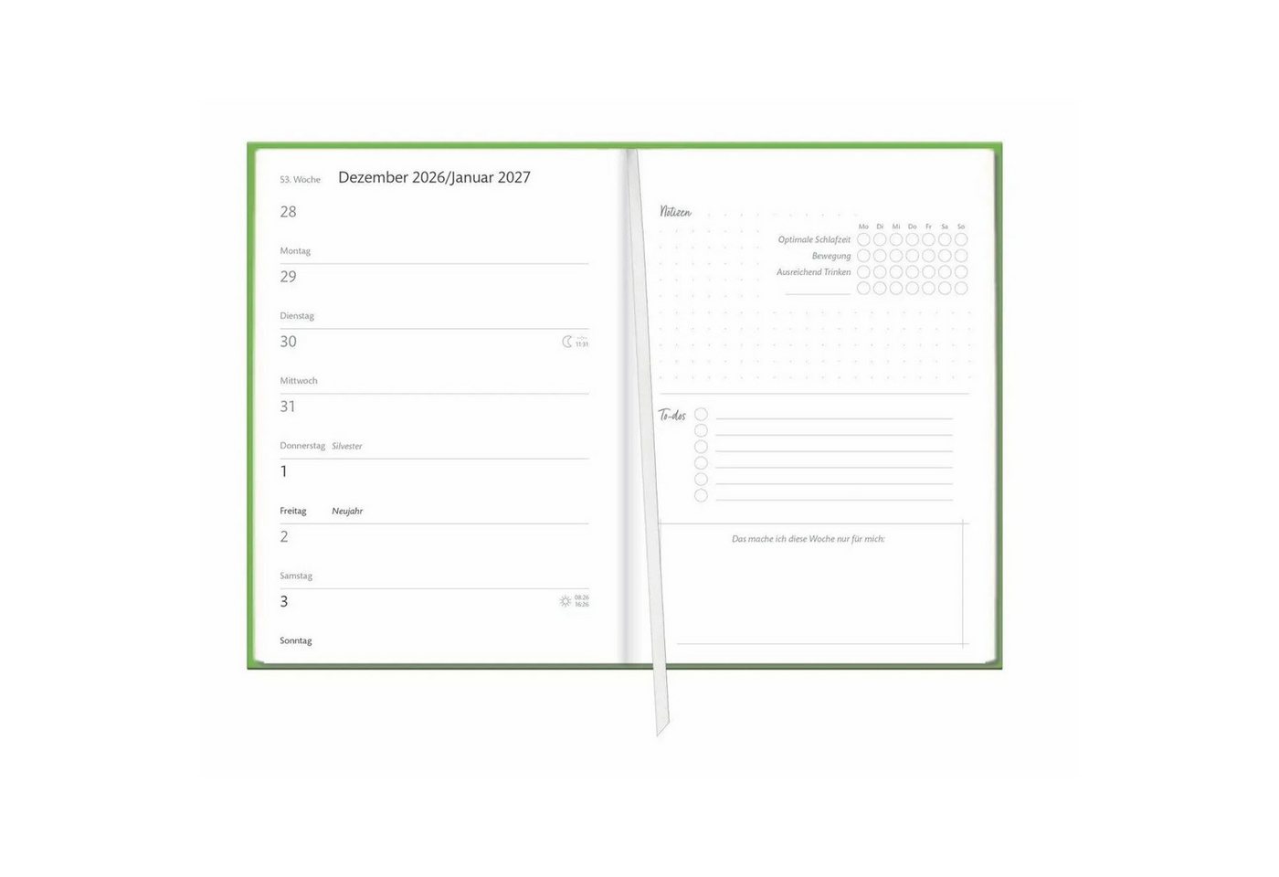 HEYE Taschenkalender Kalenderbuch A6 grün 2027 Bild 4