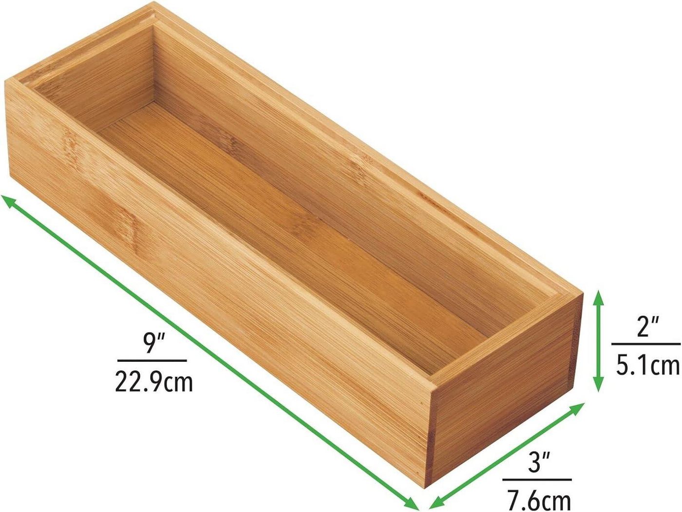mDesign Badaccessoire-Set mDesign Schubladenbox Badezimmer Aufbewahrung Organizer 4er Set Bamb Bild 5