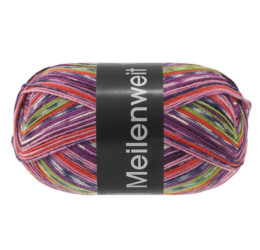 LANA GROSSA MEILENWEIT 100 g CERVINIA Sockenwolle Häkelwolle, 420 m (100 g Knäuel bedruckte Sockenwolle, Strapazierfähige Sockenwolle mit buntem Mustereffekt), 100 g