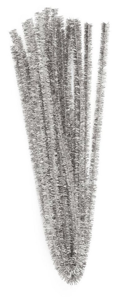 VBS Basteldraht Metallic-Chenilledraht Silber, 10 Stück