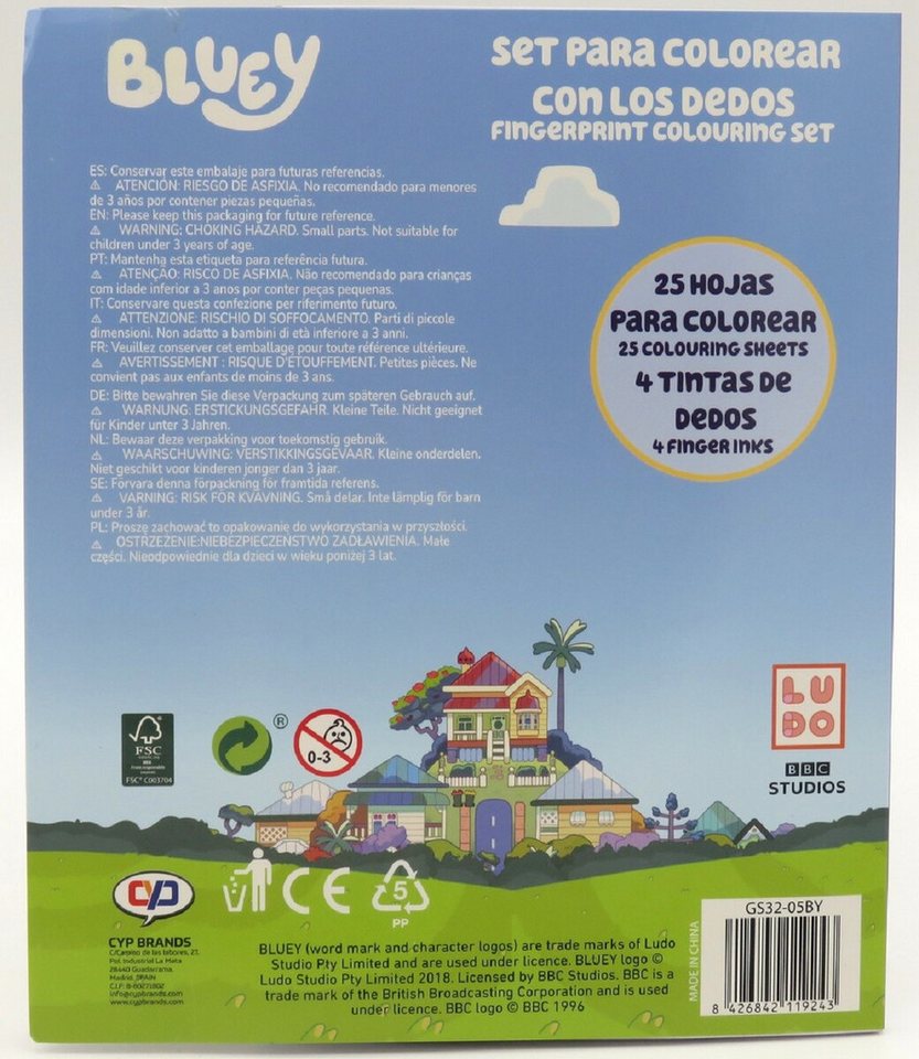 Bluey Kreativset Malset Ausmalbuch mit Farben und Vorlagen für Kinder, (1-tlg) Bild 3