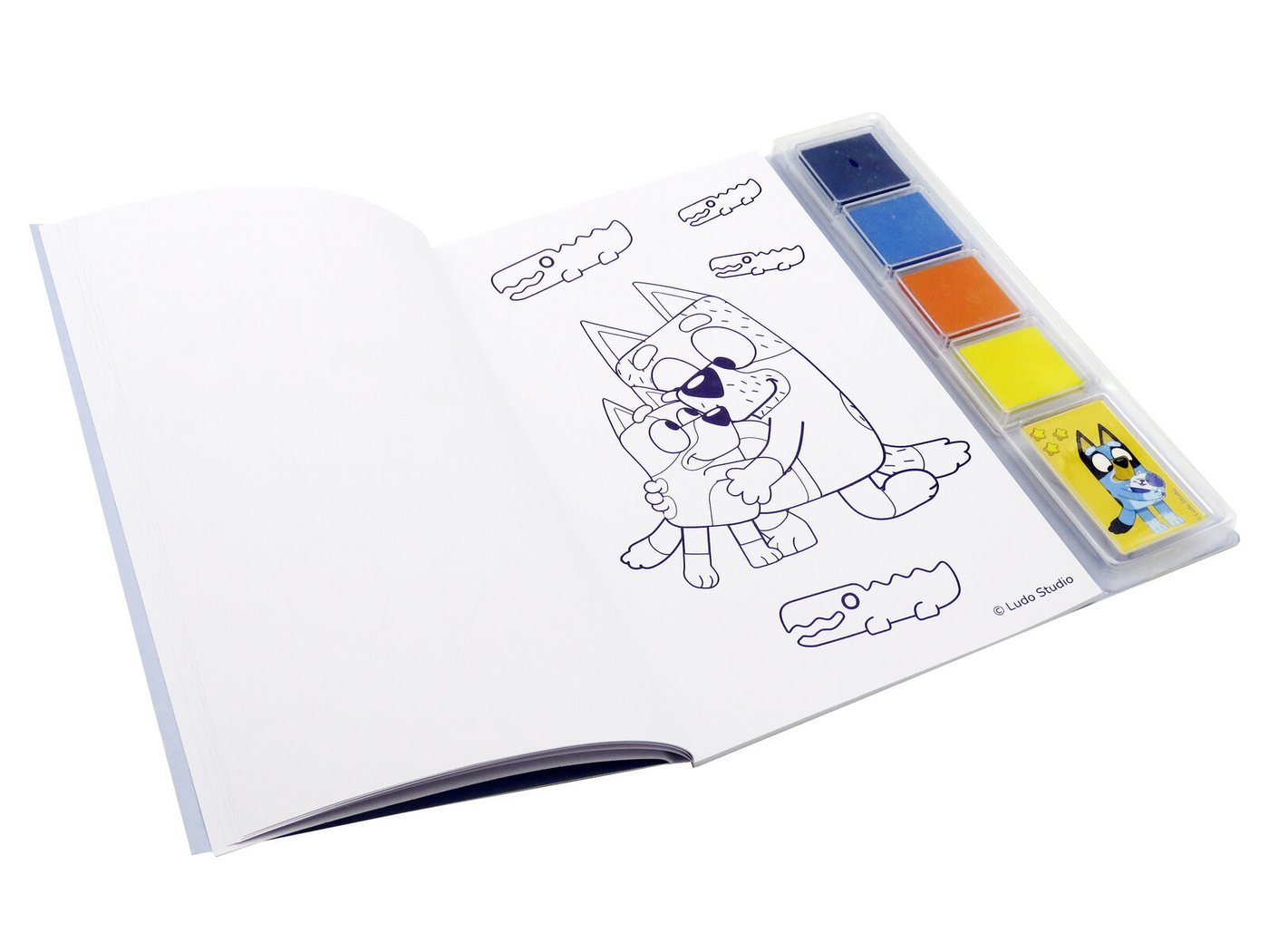 Bluey Kreativset Malset Ausmalbuch mit Farben und Vorlagen für Kinder, (1-tlg) Bild 4