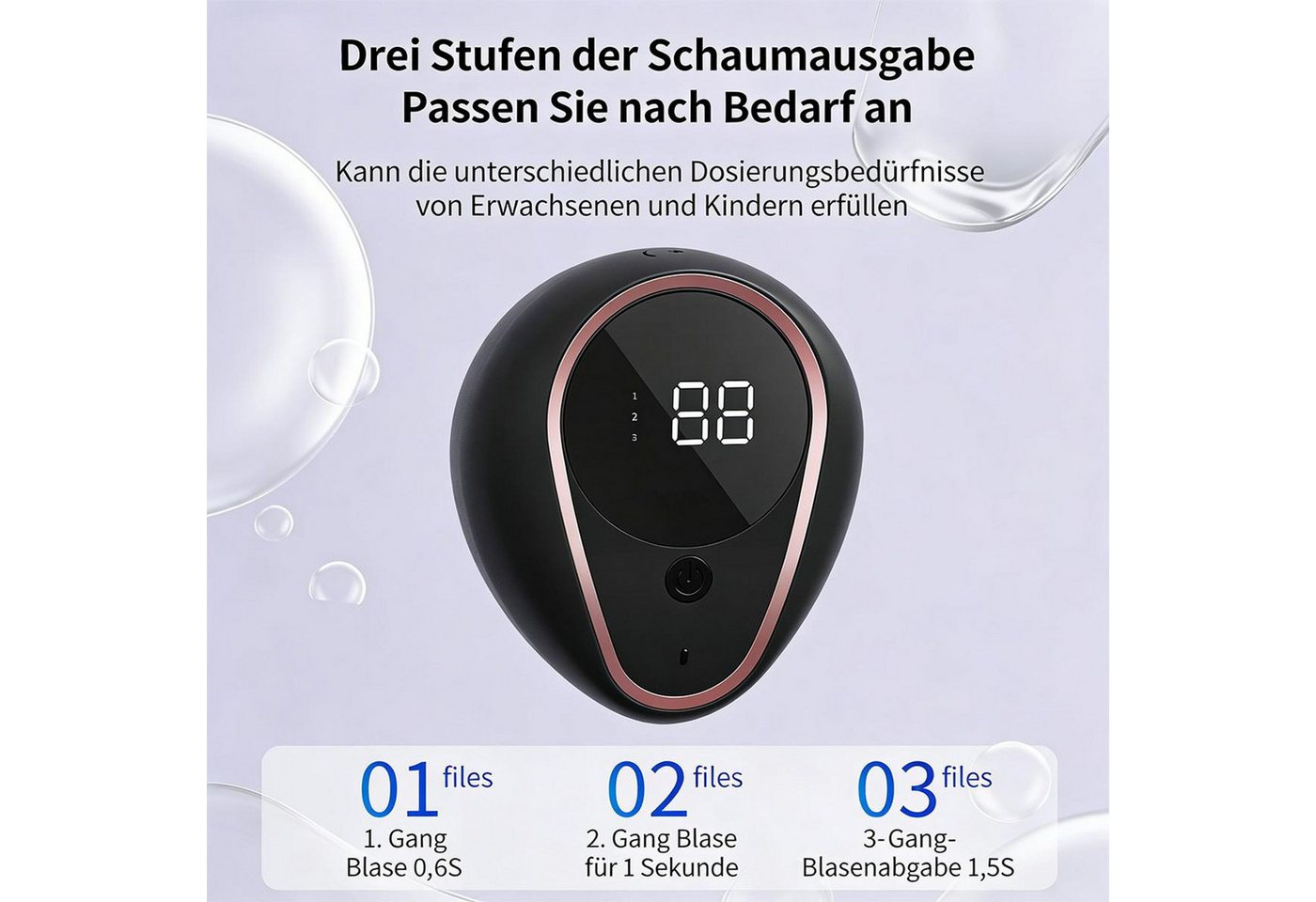 FELIXLEO Seifenspender Automatischer Seifenspender Hände frei Sensor 300ml Flüssigseife Bild 3