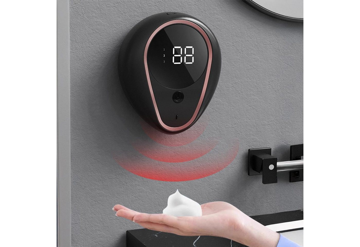FELIXLEO Seifenspender Automatischer Seifenspender Hände frei Sensor 300ml Flüssigseife Bild 4