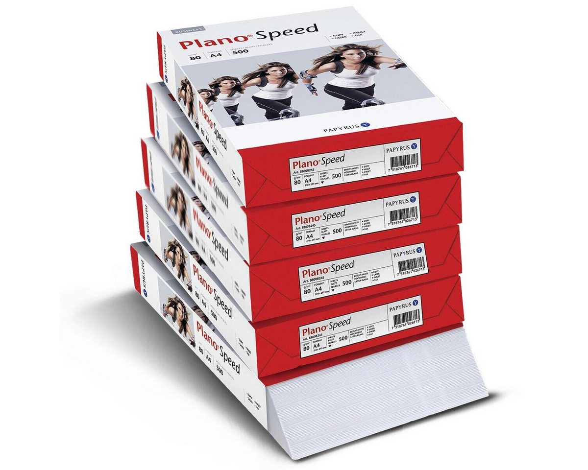 PLANO Druckerpapier Plano Speed, DIN A4, 80 g/m², 148 CIE, 5x 500 Blatt