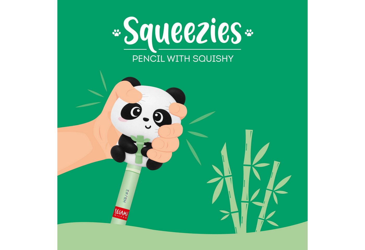 Legami Bleistift Legami Squeezies Anti-Stress-Bleistift Panda