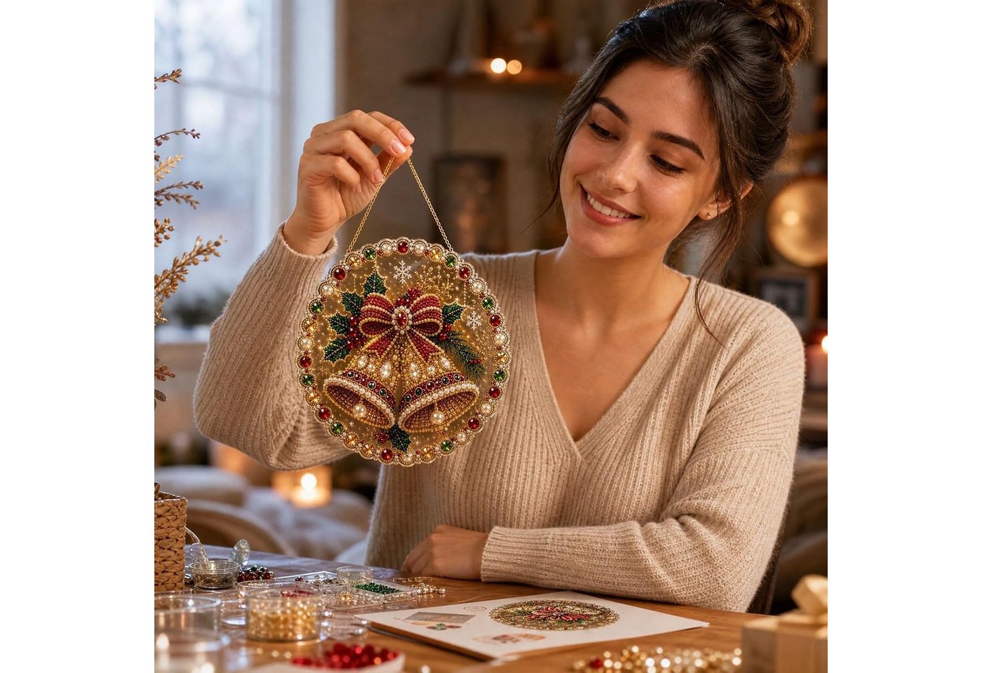 FELIXLEO Kreativset DIY Diamond Painting Set 2D Wanddeko Kristallperlen, (1-tlg)