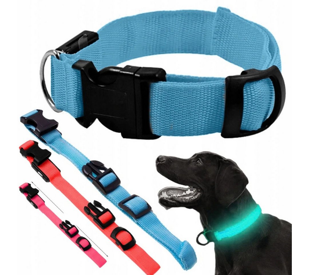 VERK GROUP Hundehalsbandleuchte LED Hundehalsband 36–59 cm Leuchthalsband 3 Modi für Hunde & Katzen Bild 3