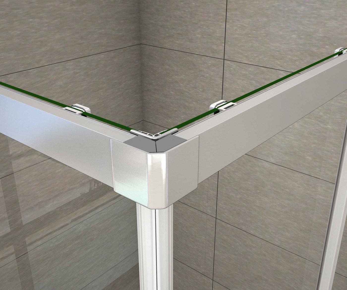 Duschparadies Eckdusche 195cm Eckdusche Schiebetür Duschkabine Duschtür Mit/Ohne Duschtasse, BxT: 70x70 cm, Einscheibensicherheitsglas, ebenerdiger Einbau möglich,klare Optik,mit Schiebetür Bild 2
