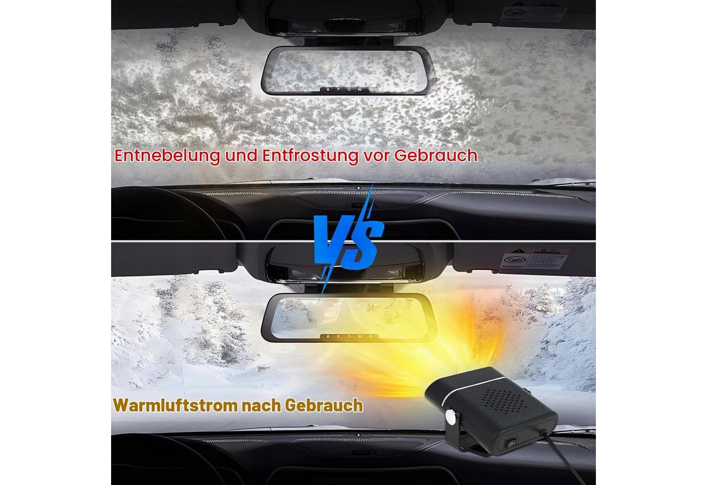 FELIXLEO Heizlüfter 200W 12v Auto Heizeing: Autoheizeing 12 Volt Tragbar Bild 5