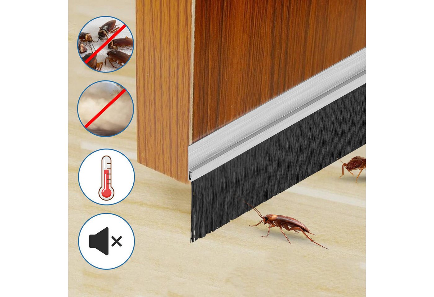 Youyijia Fassadenpinsel Brush Seal 50 x 1000 mm Strip Brush Door Brush