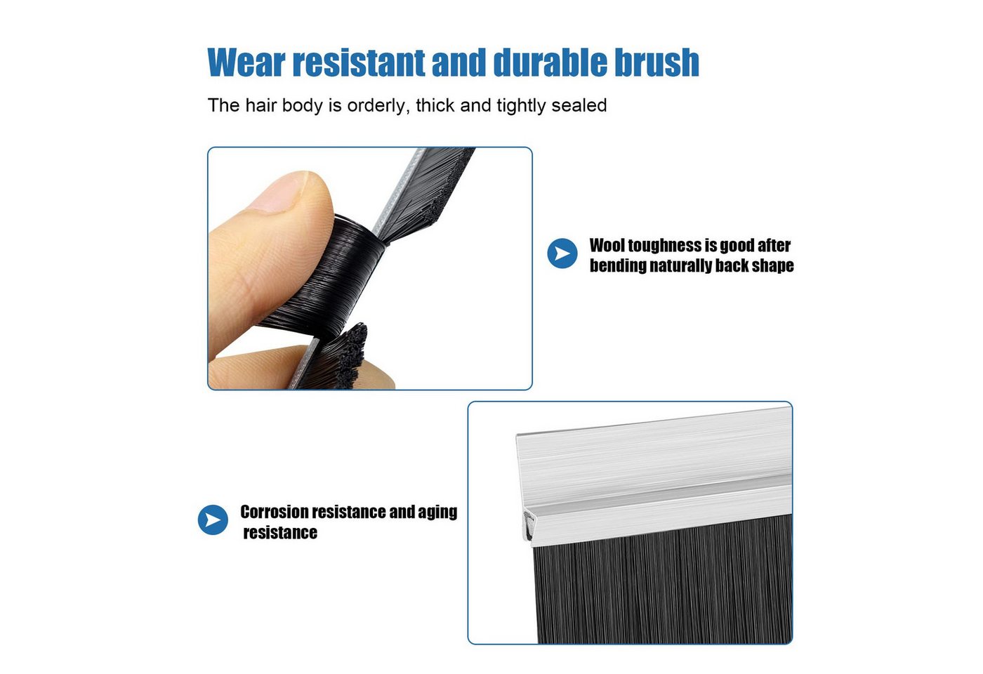 Youyijia Fassadenpinsel Brush Seal 50 x 1000 mm Strip Brush Door Brush Bild 4