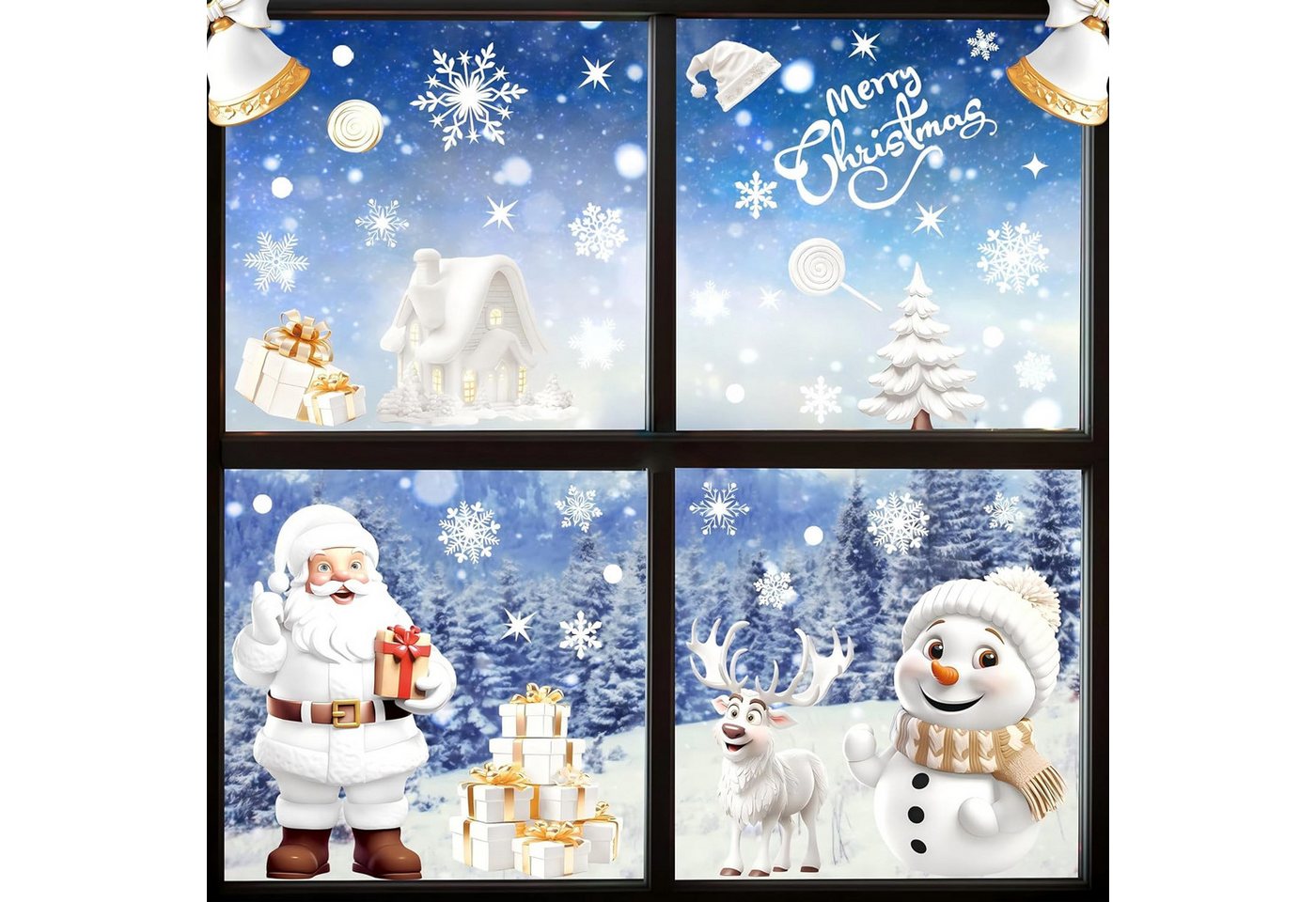 FELIXLEO Fenstersticker Weihnachts-Fensteraufkleber, 190 Weihnachts-Fensteraufkleber Bild 2