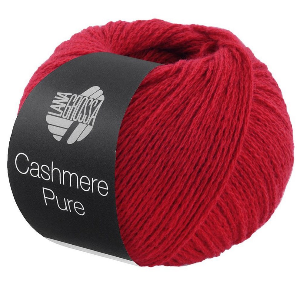 LANA GROSSA Cashmere Pure 0022 kirschrot Häkelwolle, 115 m