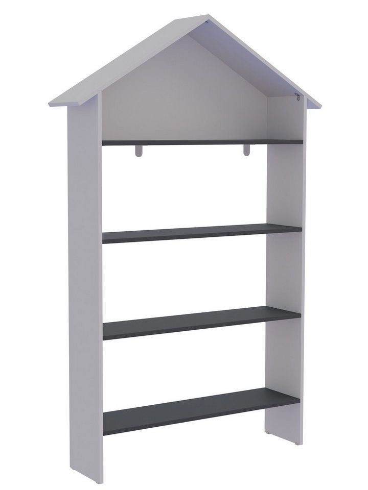 VCM Standregal Italu Bücherregal B. 1030 x T. 23 x H. 160 cm, 4 Fächer für Bücher und Dekoration Bild 4