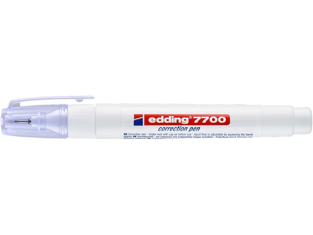 edding Marker Korrekturstift für Papier und Kartonagen, geruchsarm schnelltrocknend Clip vorhanden Bild 3