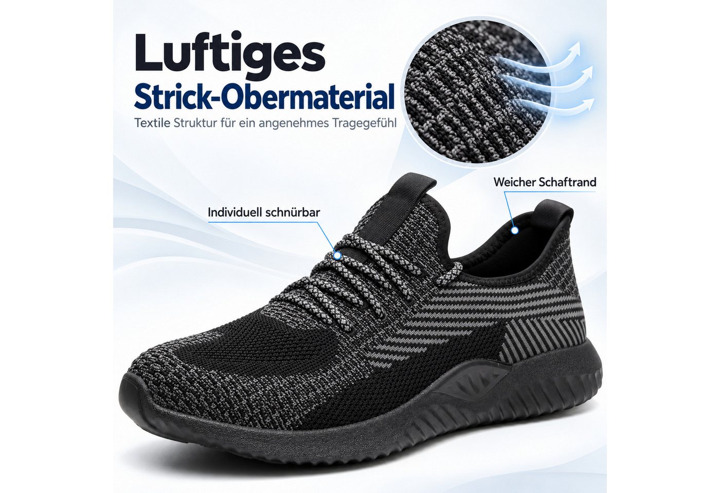ARMORAX Arbeitsschuhe Damen Herren mit Stahlkappe, Mesh-Sneaker Sicherheitsschuh mit Stahlkappe Bild 3