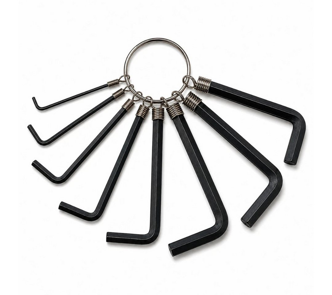 EUROBATT Sp. z o.o. Innensechskantschlüssel 8 tlg. Innensechskant Schlüsselanhänger 6-Kant HEX 1,5–6 mm (Set, 8 St., 8-teilig), 8-teilig, kompakt, Innensechskant 1,5–8 mm