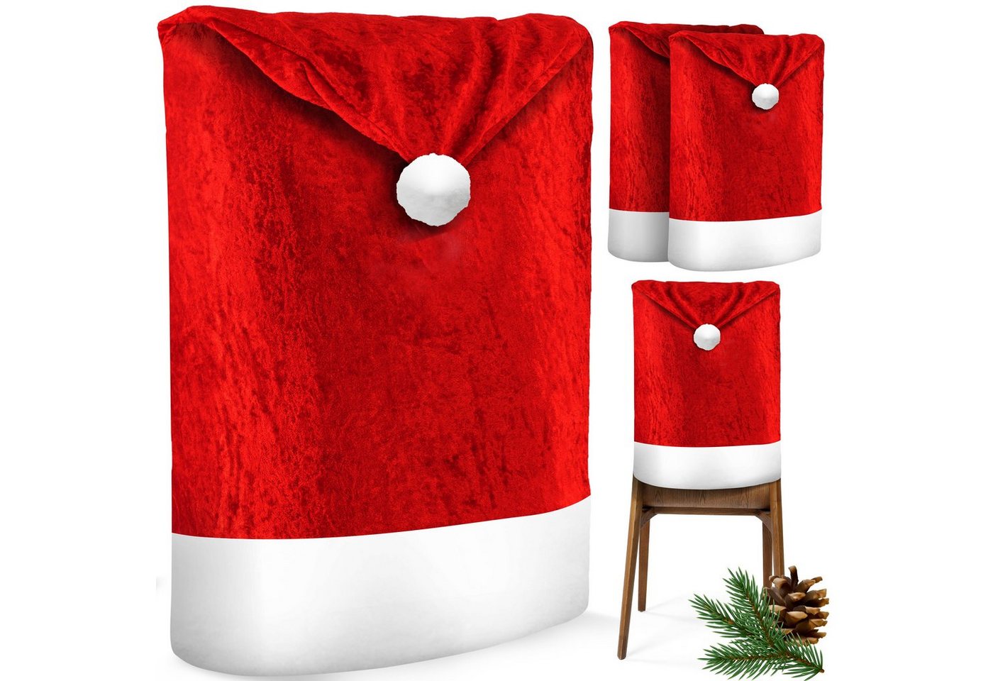 KESSER Weihnachtsfigur, Premium Weihnachtsstuhlüberzug Set Stuhlhussen für Weihnachten Bild 4