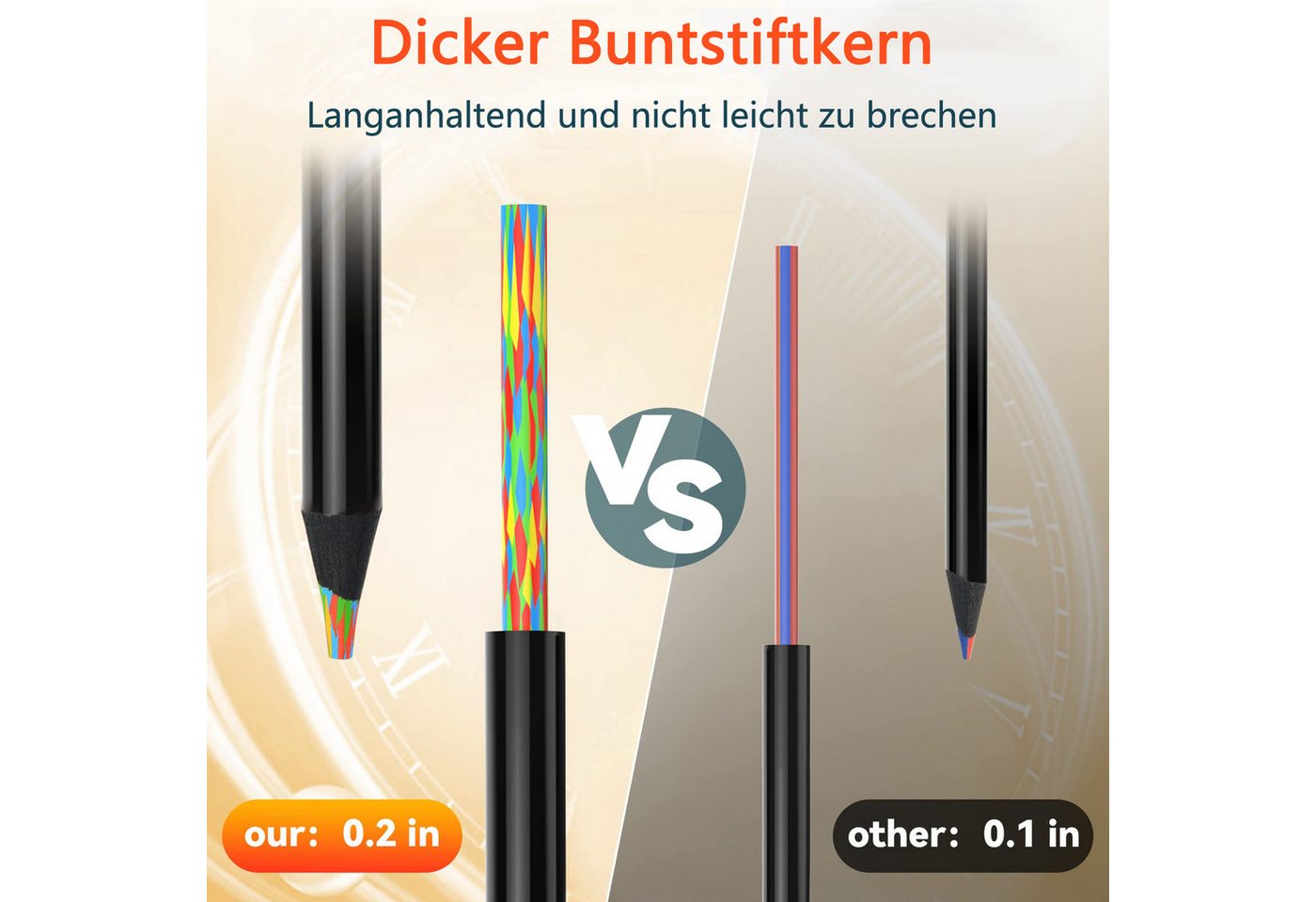 Coonoor Buntstift Buntstift Regenbogenstift, Einschulung Mädchen, Bastelset Kinder, (24-tlg), Buntstifte Stifte Kinder für Zeichnen Bild 2