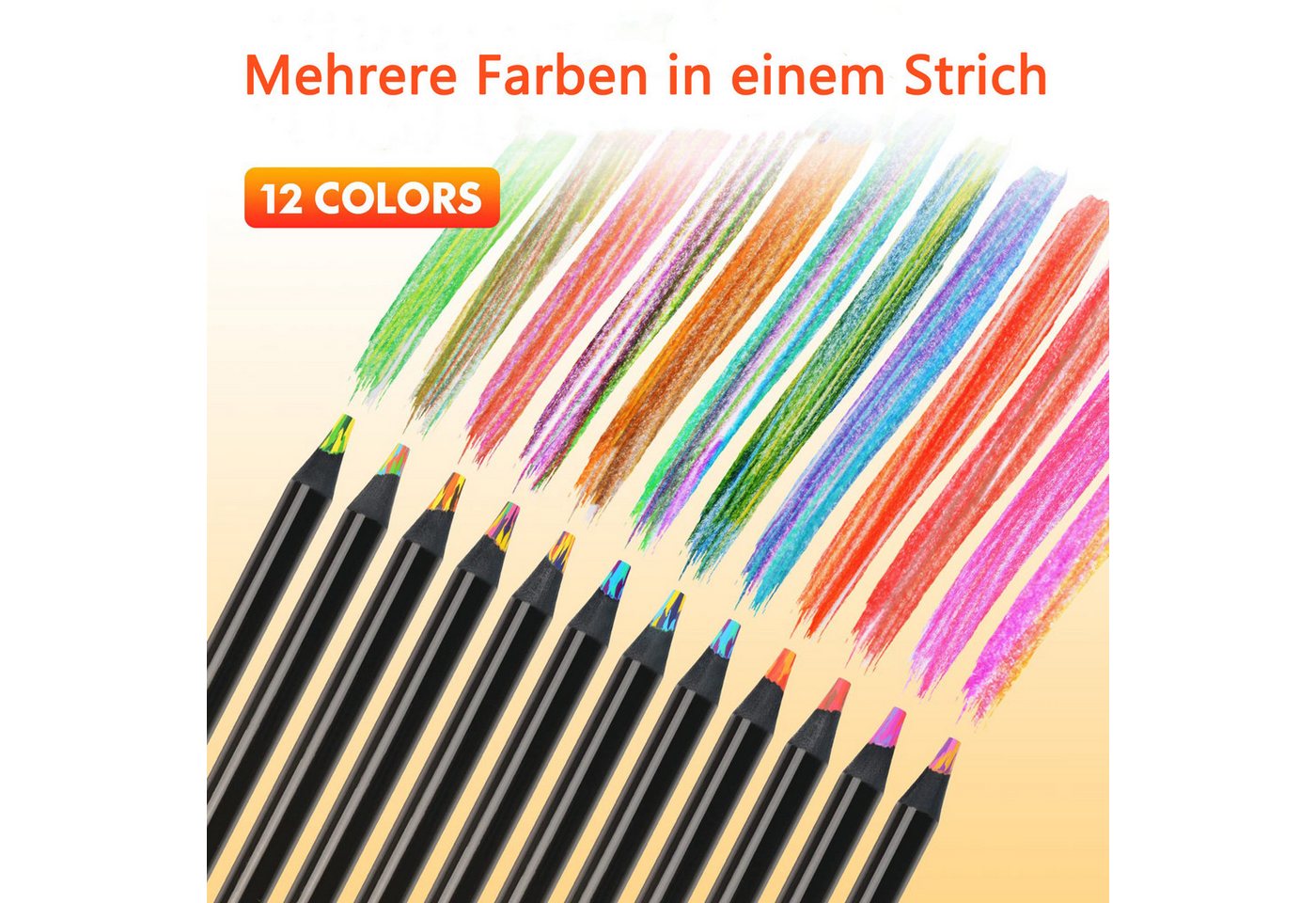 Coonoor Buntstift Buntstift Regenbogenstift, Einschulung Mädchen, Bastelset Kinder, (24-tlg), Buntstifte Stifte Kinder für Zeichnen Bild 5