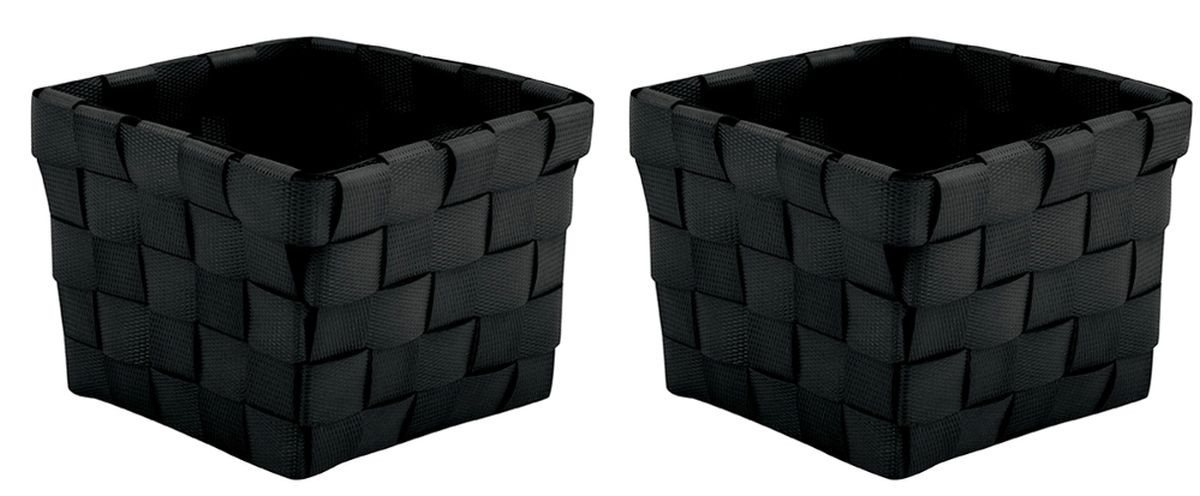 MSV Badaccessoire-Set MSV Körbchen Klein Schwarz 2er Set
