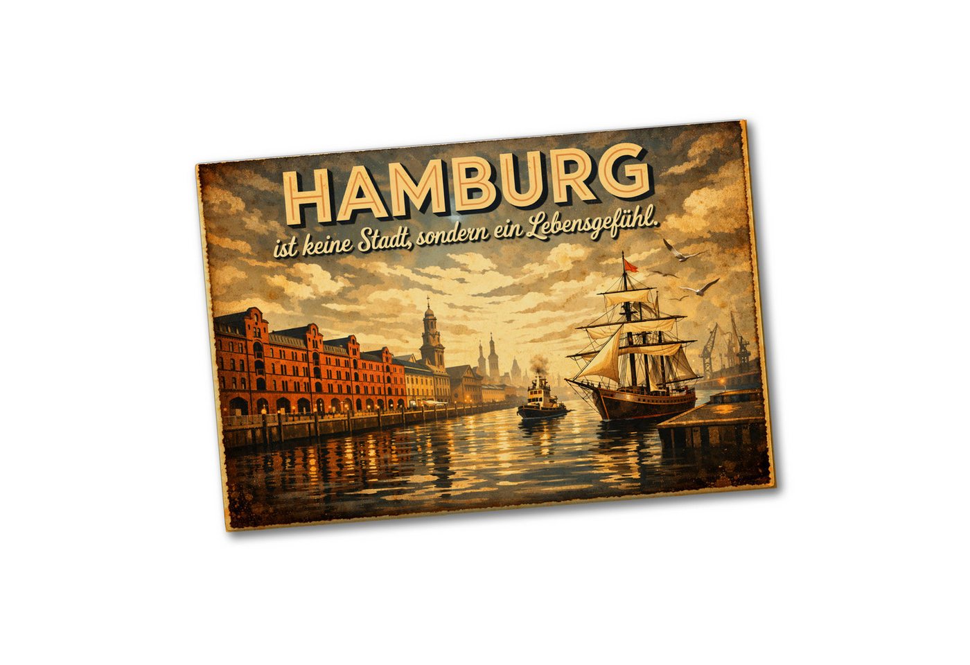 speecheese Magnet Hamburg keine Stadt sondern Lebensgefühl Souvenir Magnet Bild 2