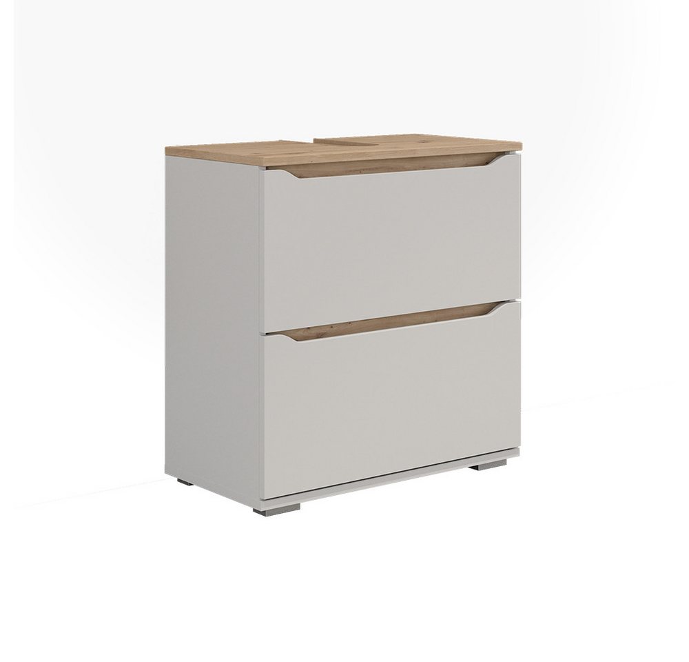 Vicco Waschbeckenunterschrank Ruben, Weiß/Artisan-Eiche, 60.2 x 62.5 cm mit 2 Schubladen Bild 5