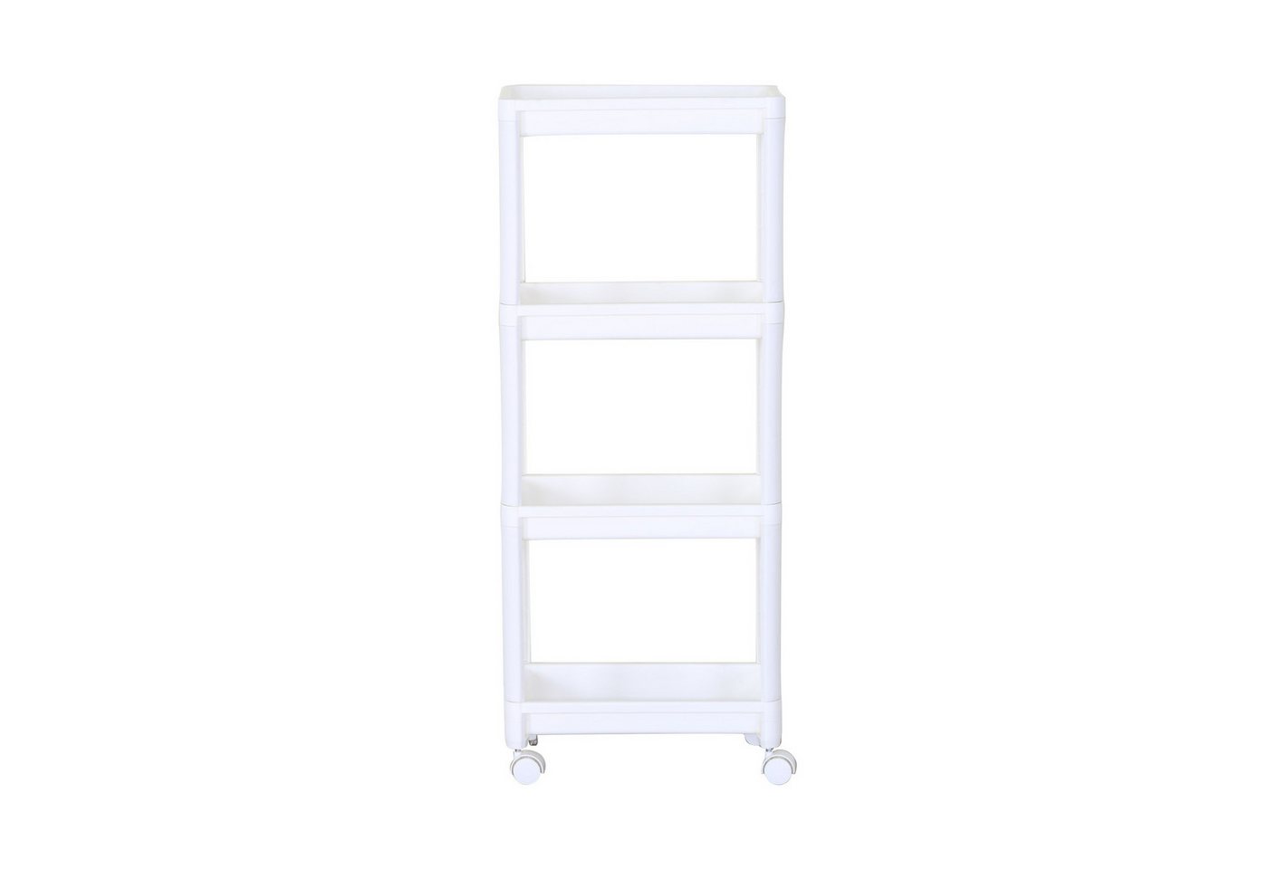 HTI-Living Badregal Rollwagen mit 4 Ablagen Weiß 40 x 99 x 22 cm, 1 Stück 1-tlg., flexibel, platzsparend Bild 4