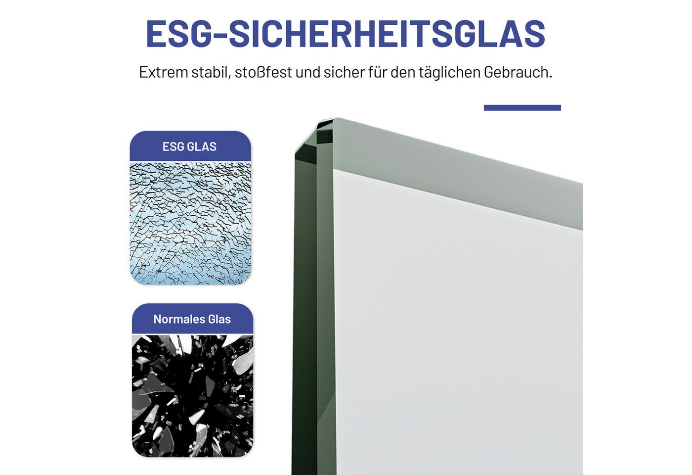 IMPTS Eckdusche Duschtür Falttür mit Seitenwand, BxT: 75x90 cm, Einscheibensicherheitsglas, Sicherheitsglas, Duschkabine Eckeinstieg falttür Duschtür, Duschabtrennung, inkl Duschwanne & Ablauf Bild 2