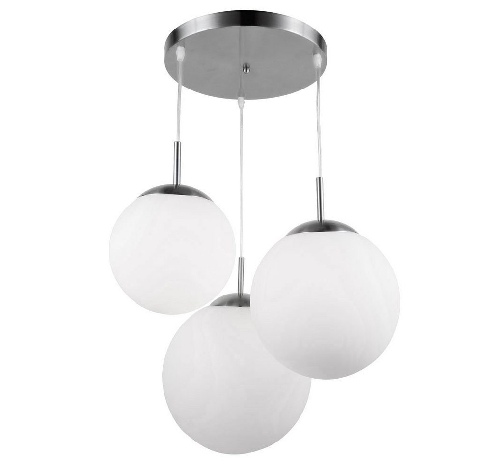 GLOBO LIGHTING Hängeleuchte, Leuchtmittel inklusive, Warmweiß, Hängelampe Wohnzimmerleuchte Kugel Pendelleuchte Glas